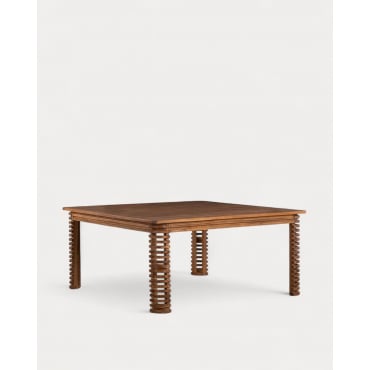 Square Outdoor Table (160x160 cm) made of Hazan Acacia Wood Acacia medium - The Masie