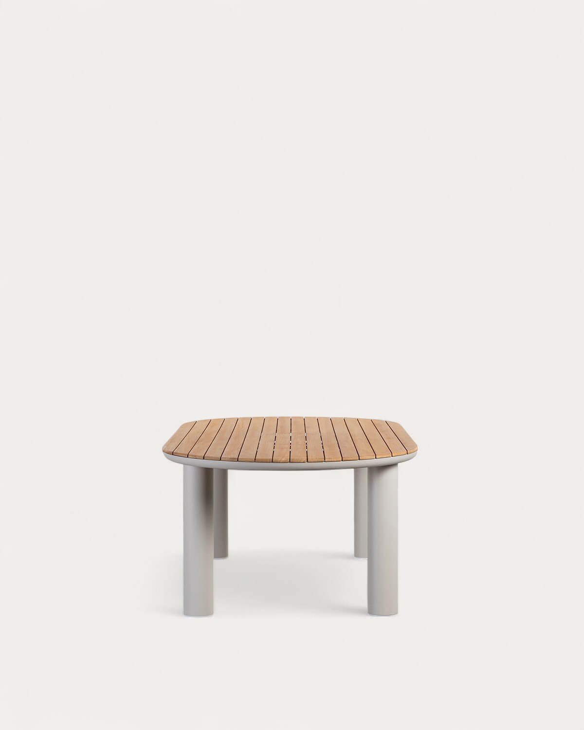 Oval Outdoor Table in Aluminum and Teak Wood (240x120 cm) Cheryl, gallery image 4
