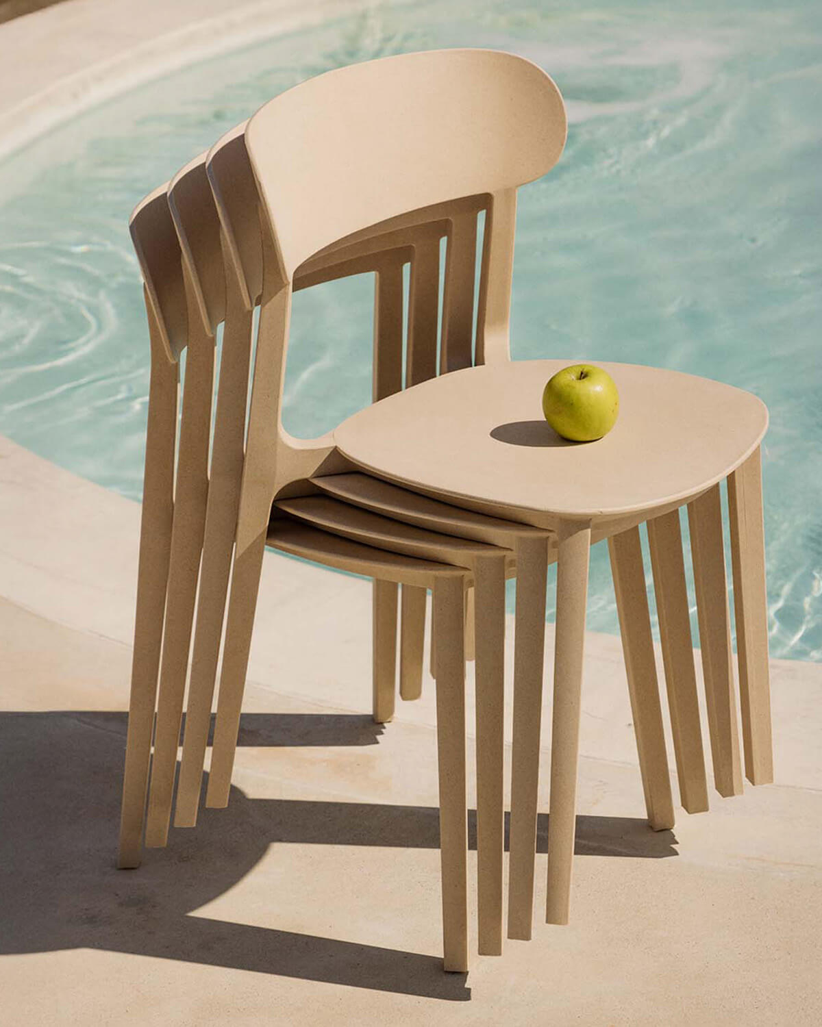 Pack 4 Outdoor Polypropylene Chairs Briel , gallery image 3