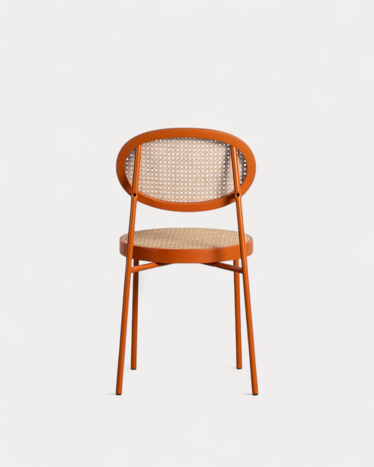 Pack 2 Dining Chairs in Natural Rattan and Metal Vili, gallery image 5