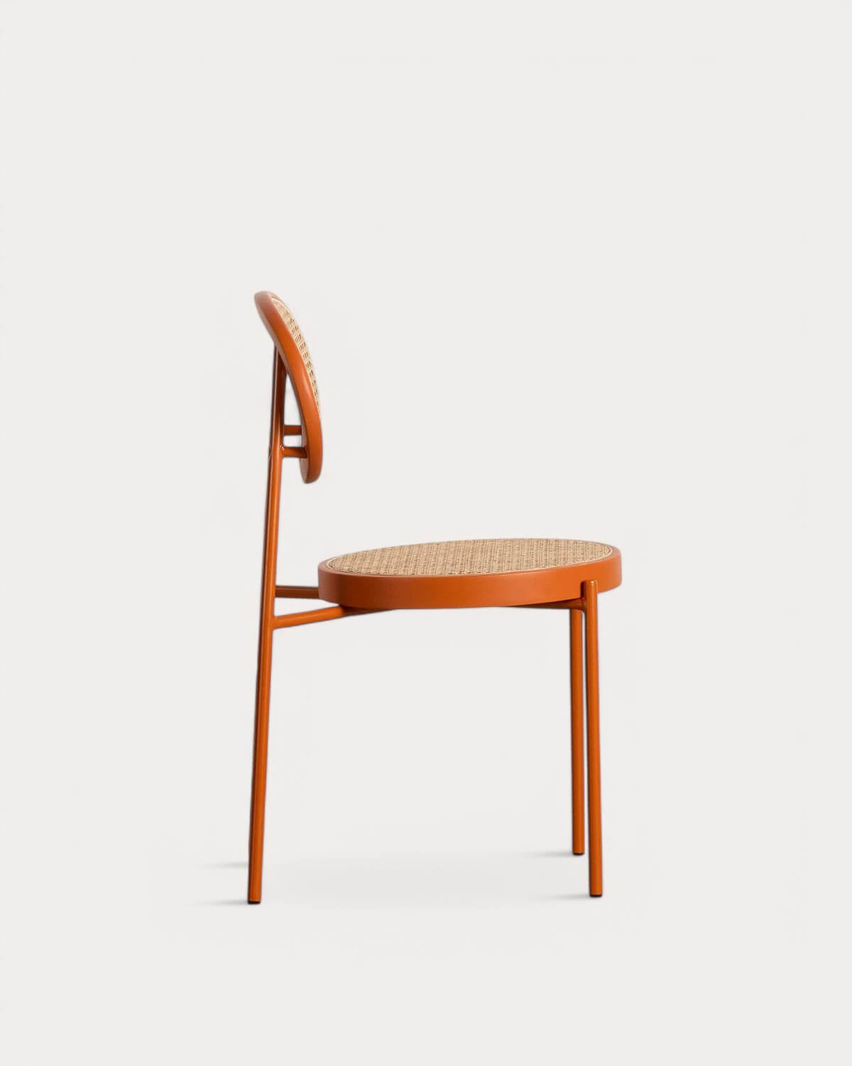 Pack 4 Dining Chairs in Natural Rattan and Metal Vili, gallery image 6