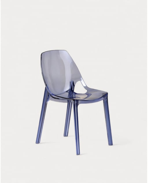 Polycarbonate Dining Chair Piaris - Blue Storm