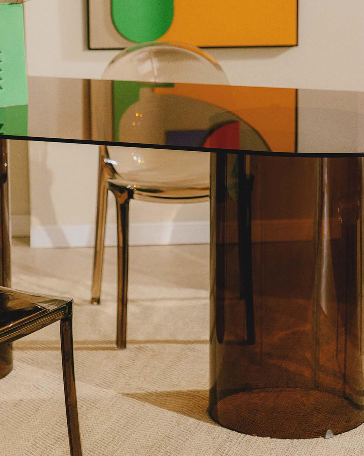 Pack 4 Polycarbonate Dining Chairs Imatra, gallery image 3