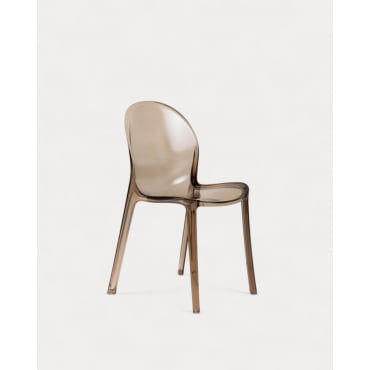 Pack 4 Polycarbonate Dining Chairs Imatra Coffee - The Masie