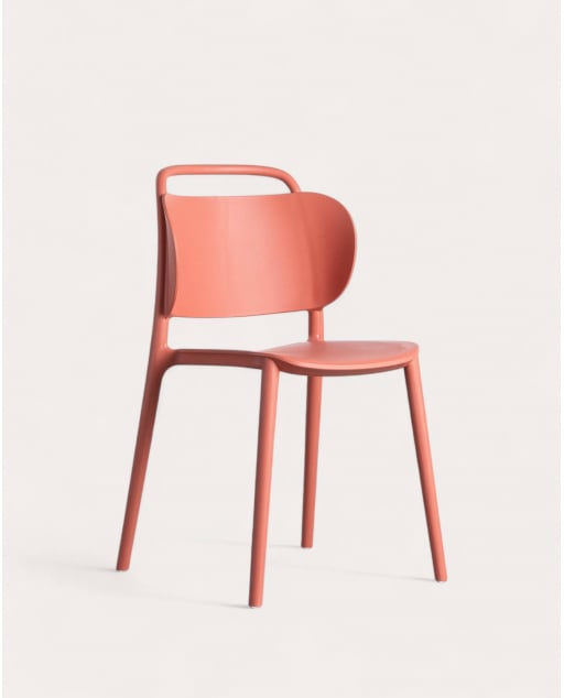Polypropylene Dining Chair Kole - Dark salmon