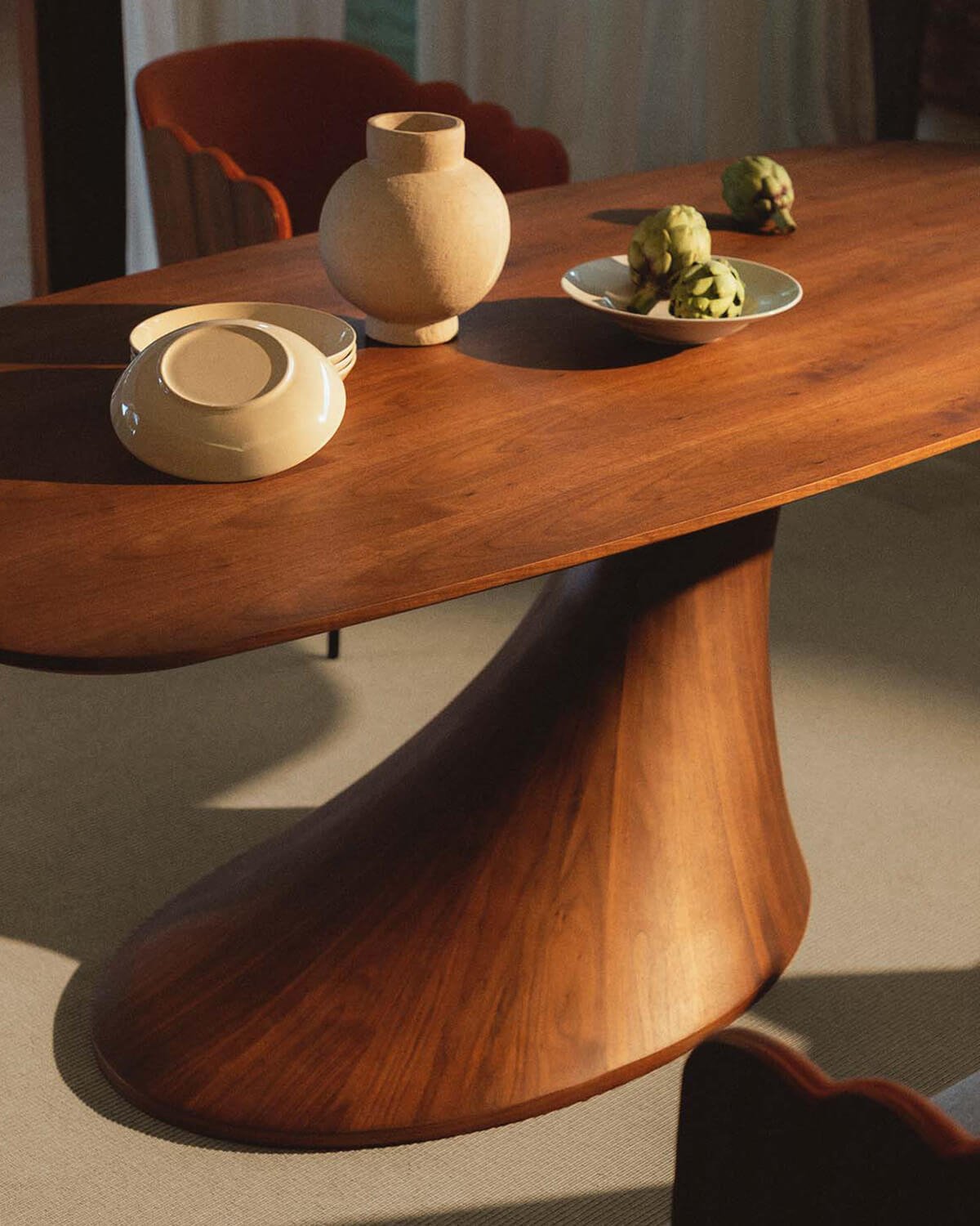 Rectangular Wood and Fiberglass Dining Table (220x100 cm) Flawas, gallery image 3