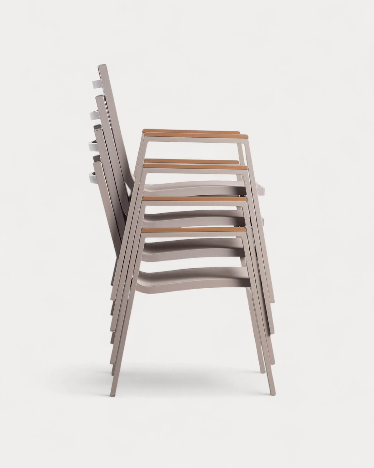 Pack 4 Outdoor Aluminium Chairs Korce, gallery image 4