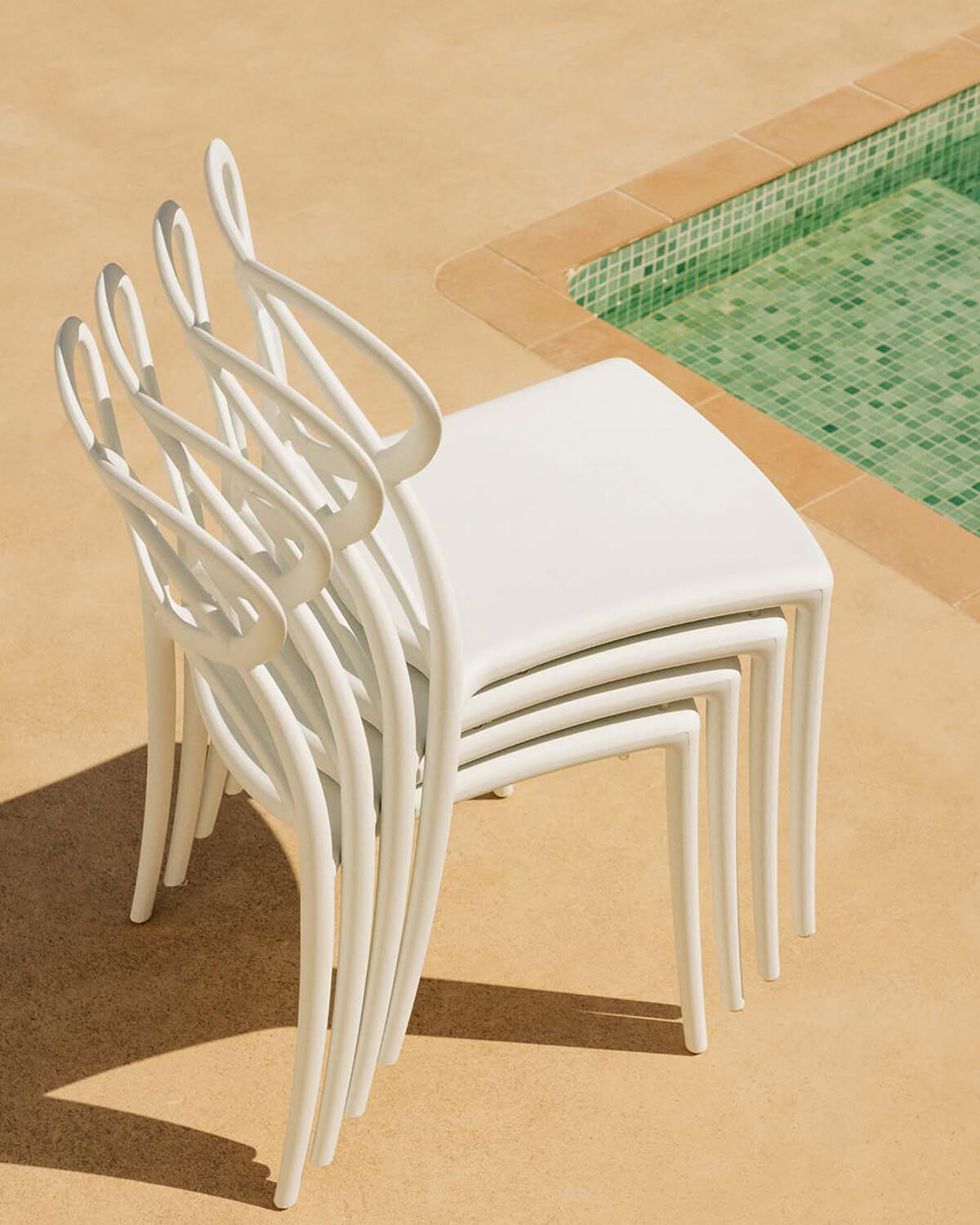 Polypropylene Outdoor Chair without armrests Cielo , gallery image 3