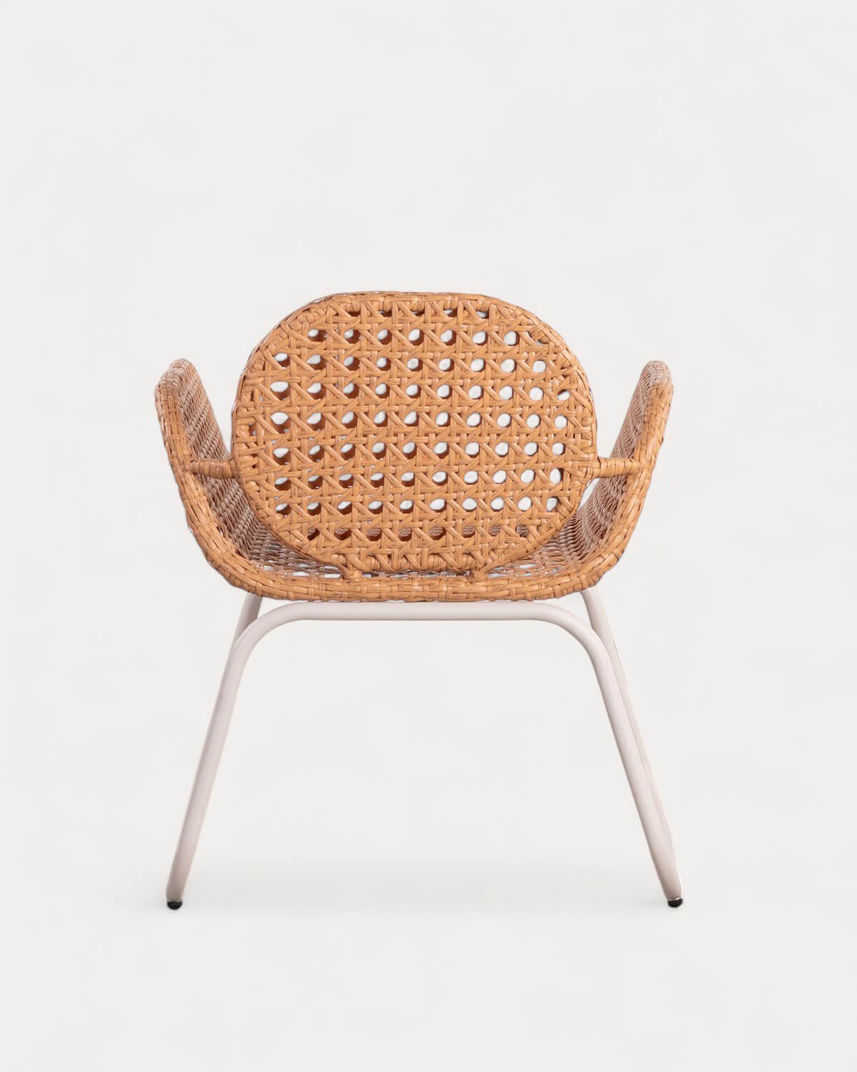 Outdoor Aluminium and Synthetic Rattan Chair with Armrests Roys, gallery image 5