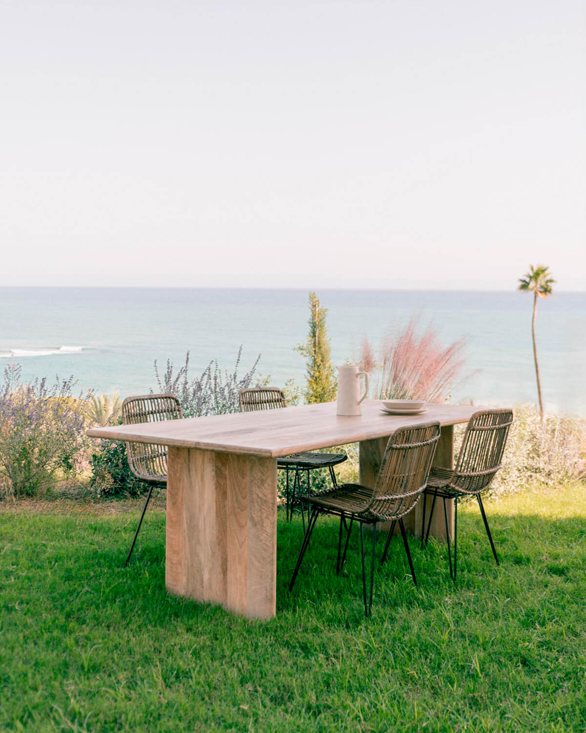 Pack 2 Natural Rattan Outdoor Chairs Nice, gallery image 2