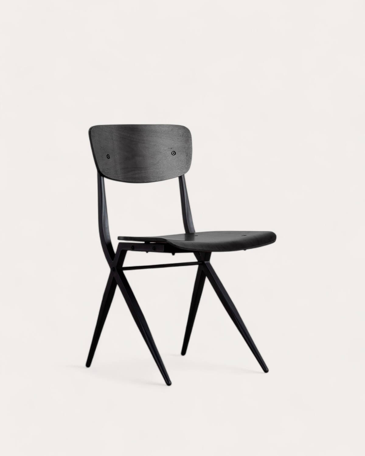 Pack 4 Ticher Wood and Metal Dining Chairs, gallery image 1