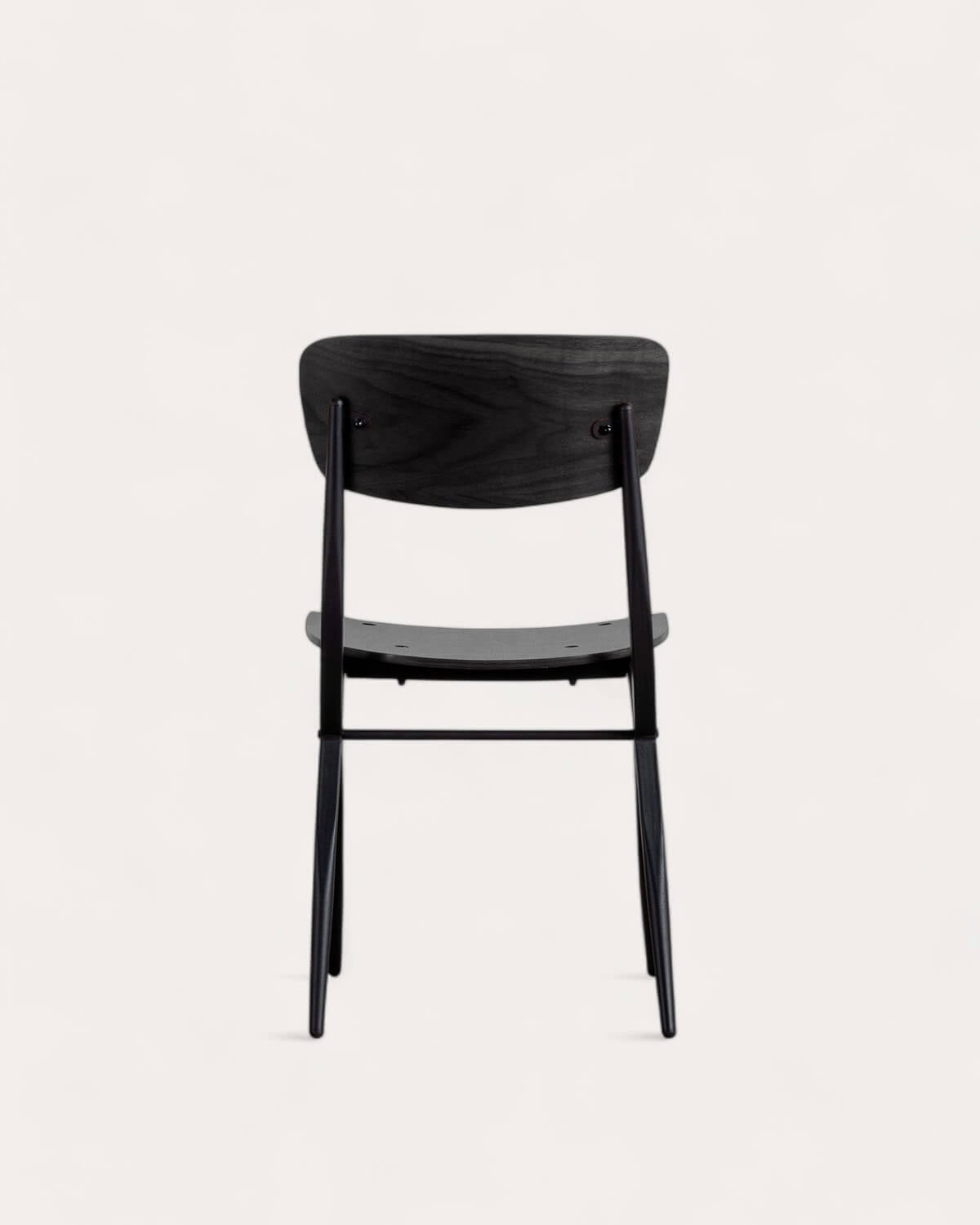 Pack 4 Ticher Wood and Metal Dining Chairs, gallery image 5