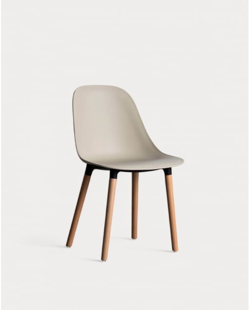 Pack of 2 Outdoor Polypropylene and Wooden Chairs Reine