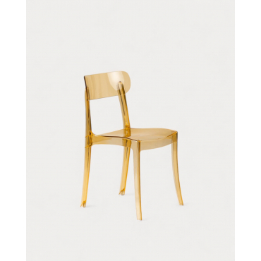 Polycarbonate Dining Chair Arlet Translucent yellow - The Masie