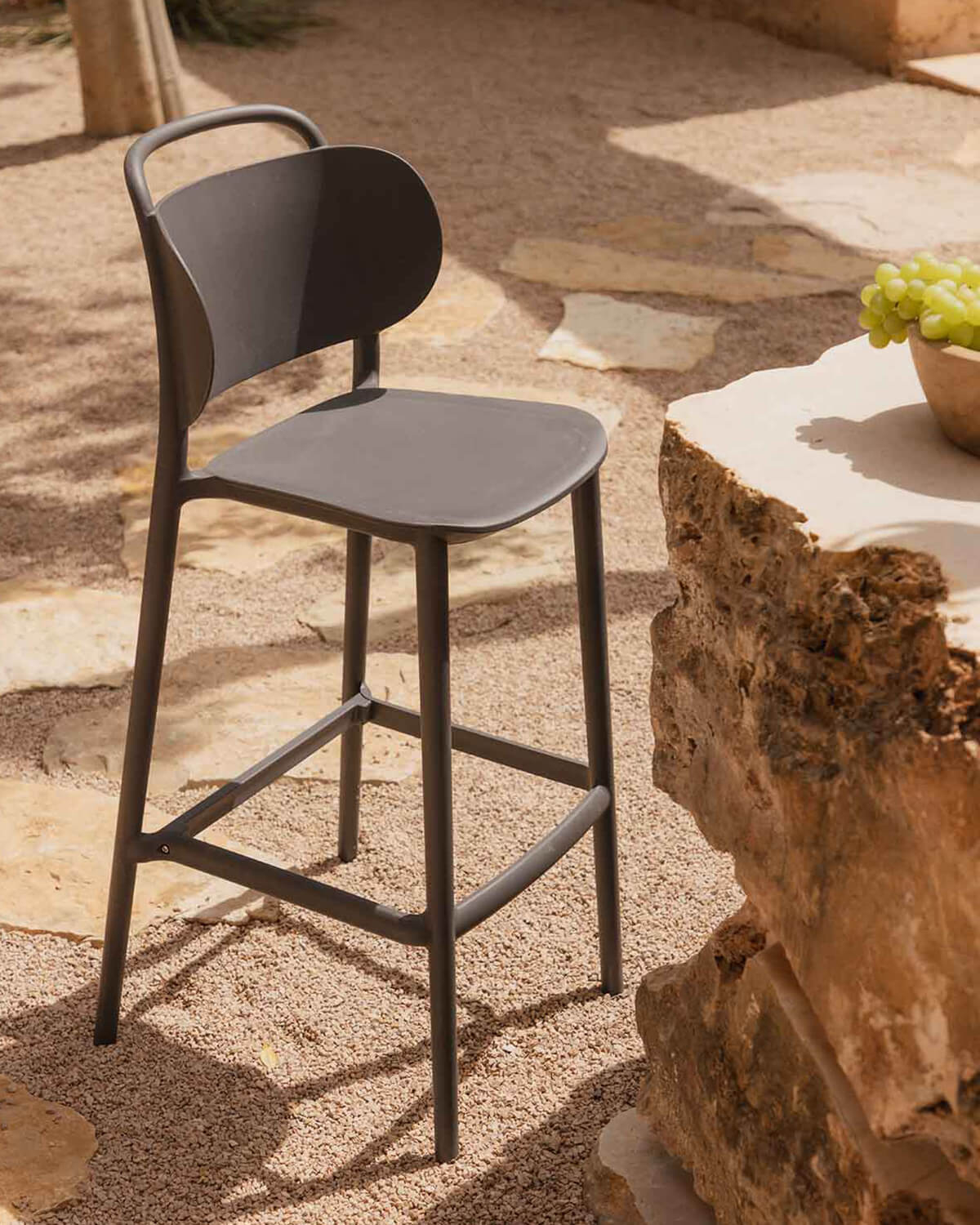 High Polypropylene Outdoor Stool (77 cm) Kole, gallery image 2