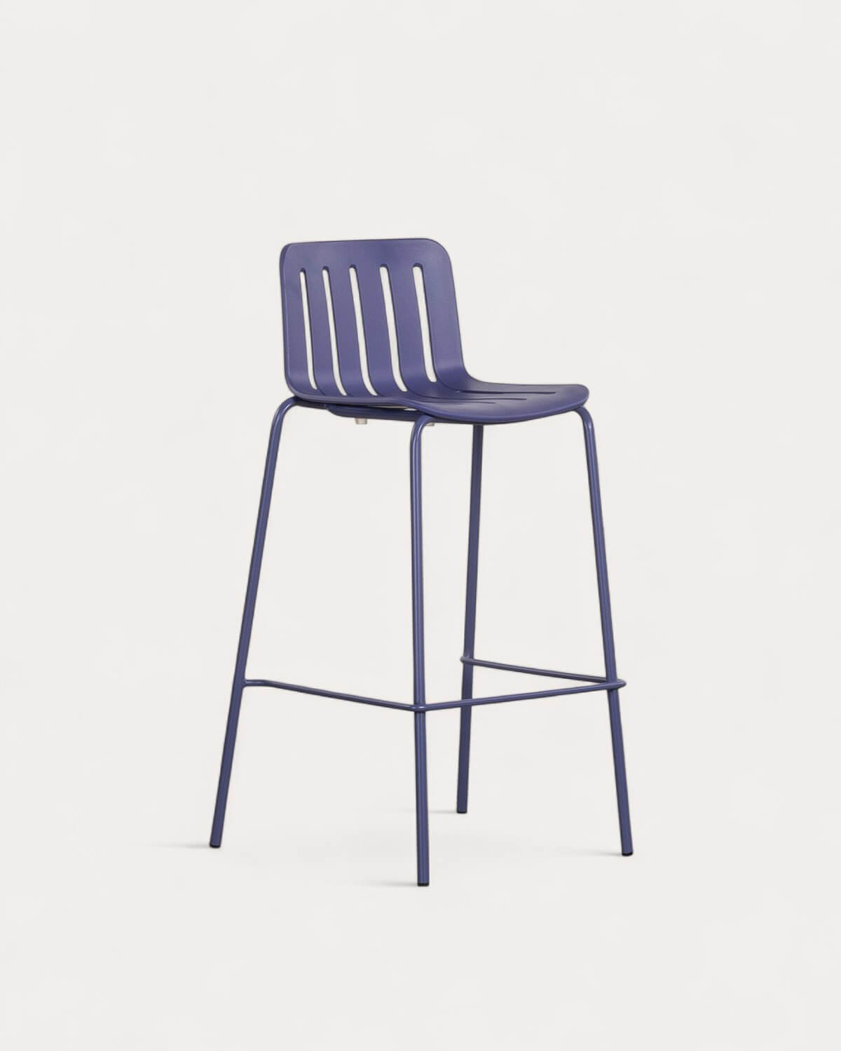 Pack 2 High Stools Outdoor Polypropylene and Metal (74 cm) Romi, gallery image 1