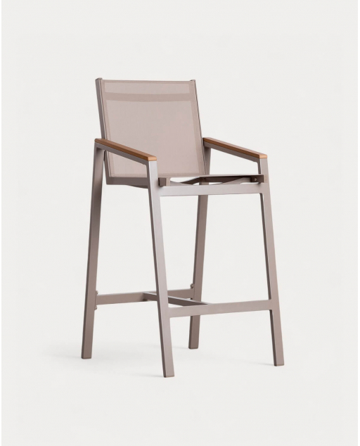 Pack of 4 outdoor 75 cm aluminium bar stools Korce