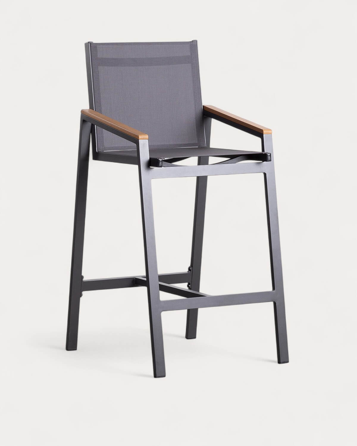 Pack of 4 High Outdoor Aluminum Stools (74.5 cm) Korce, gallery image 1