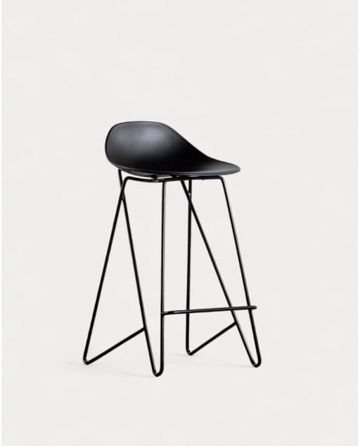Pack 2 High Polypropylene and Metal Stools (67 cm) Paris
