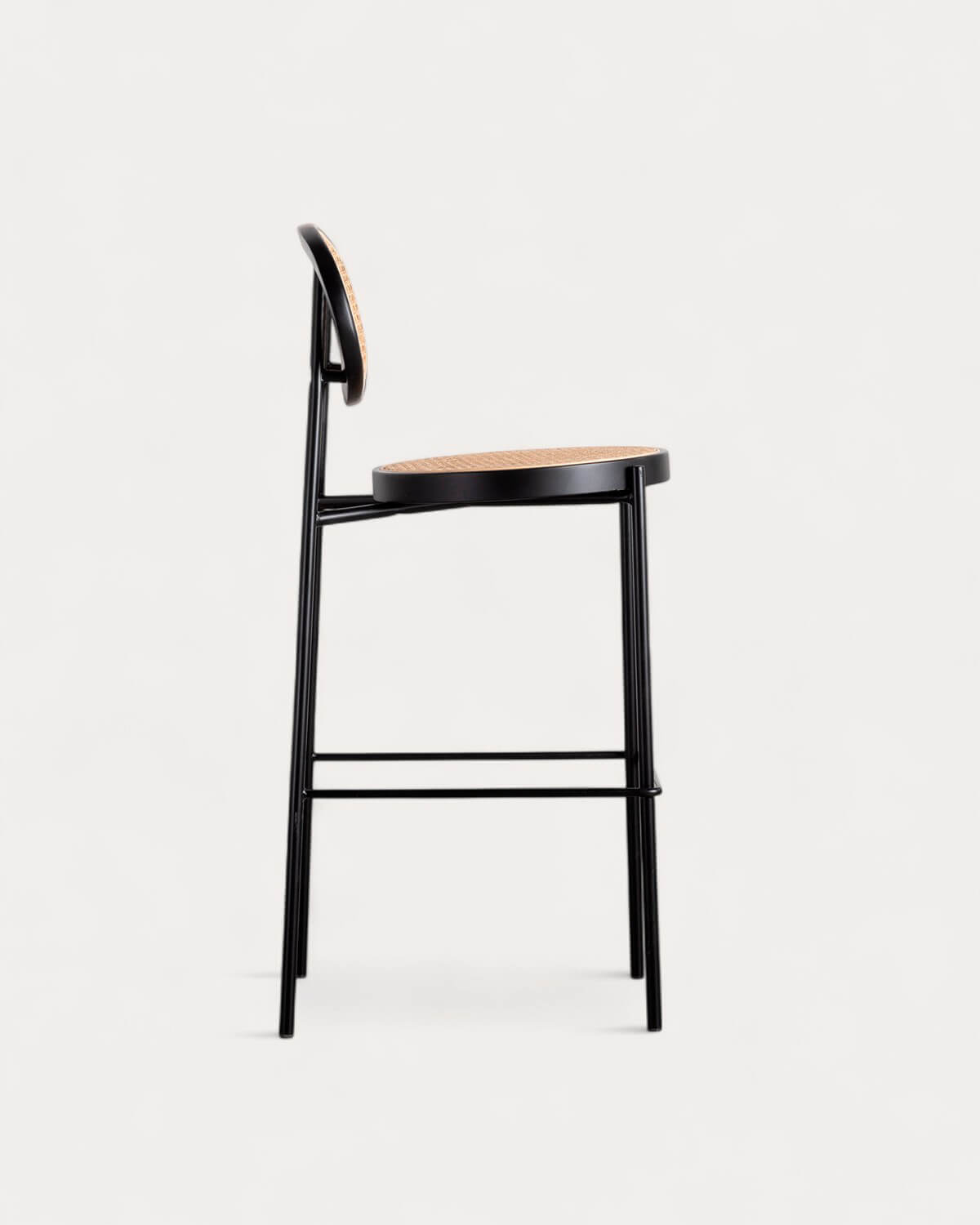 High Stool in Natural Rattan and Metal (75 cm) Vili , gallery image 4