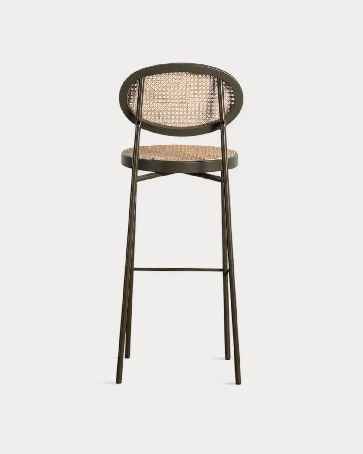 High Stool in Natural Rattan and Metal (75 cm) Vili , gallery image 5