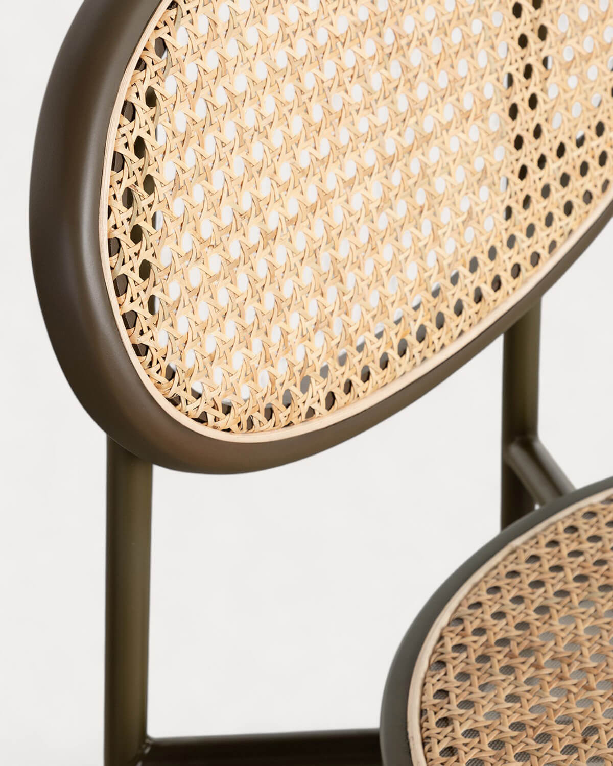 High Stool in Natural Rattan and Metal (75 cm) Vili , gallery image 6