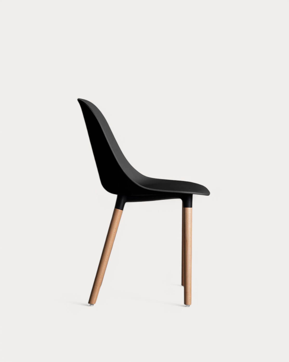 Pack of 2 Polypropylene and Wood Dining Chairs Reine, gallery image 2