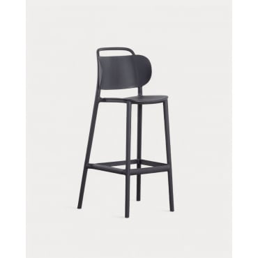 High Polypropylene Stool (77 cm) Kole Grey Graphite - The Masie