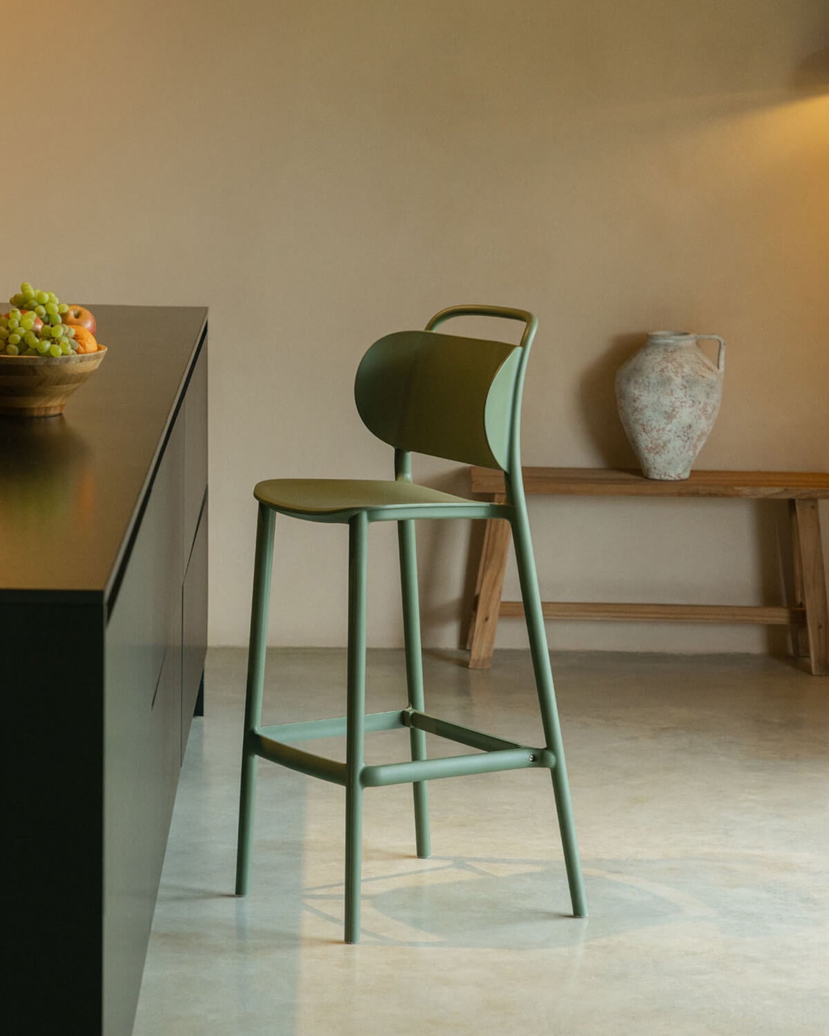 Pack of 2 High Polypropylene Stools (75 cm) Kole, gallery image 2