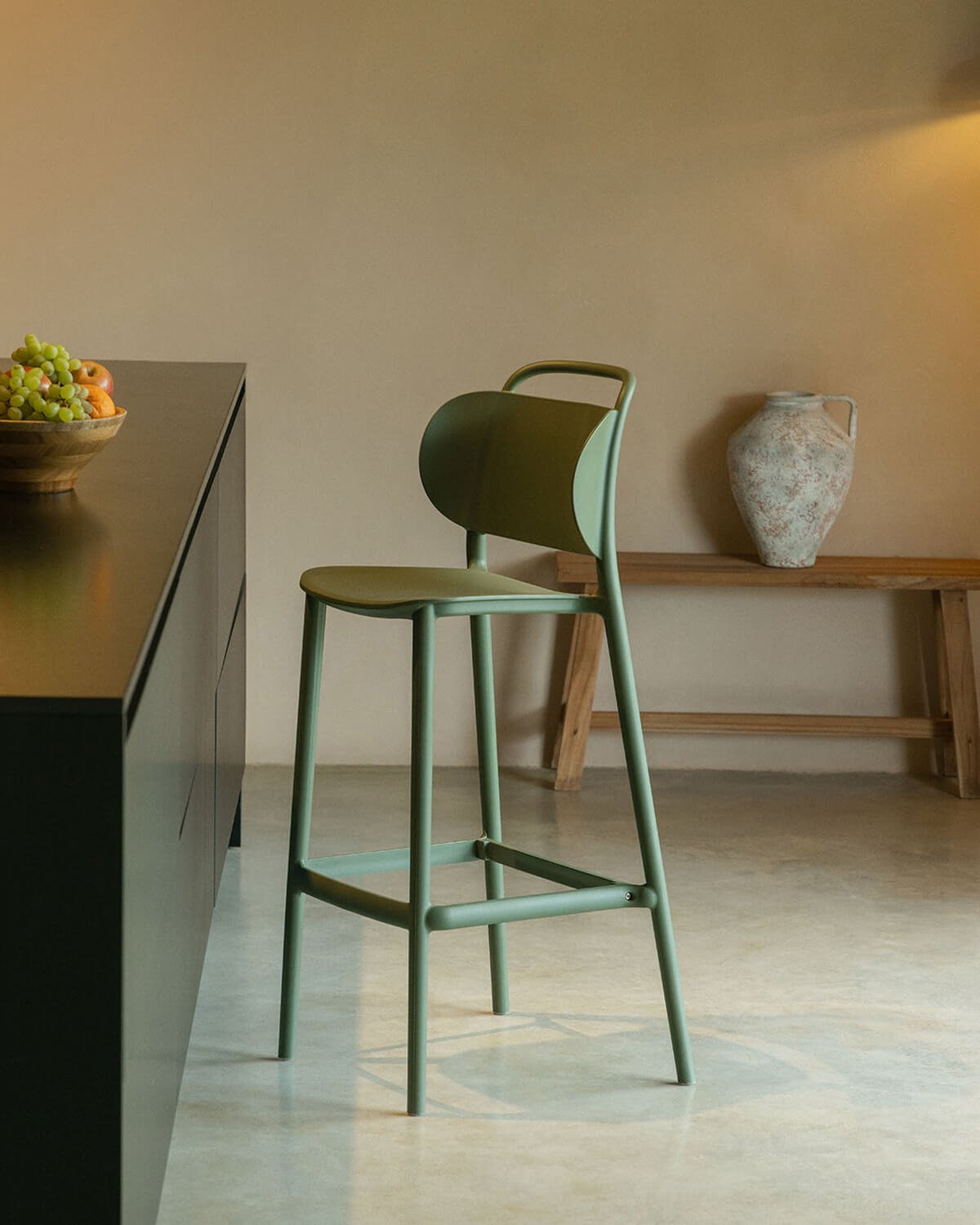 Pack of 2 High Polypropylene Stools (77 cm) Kole, gallery image 2