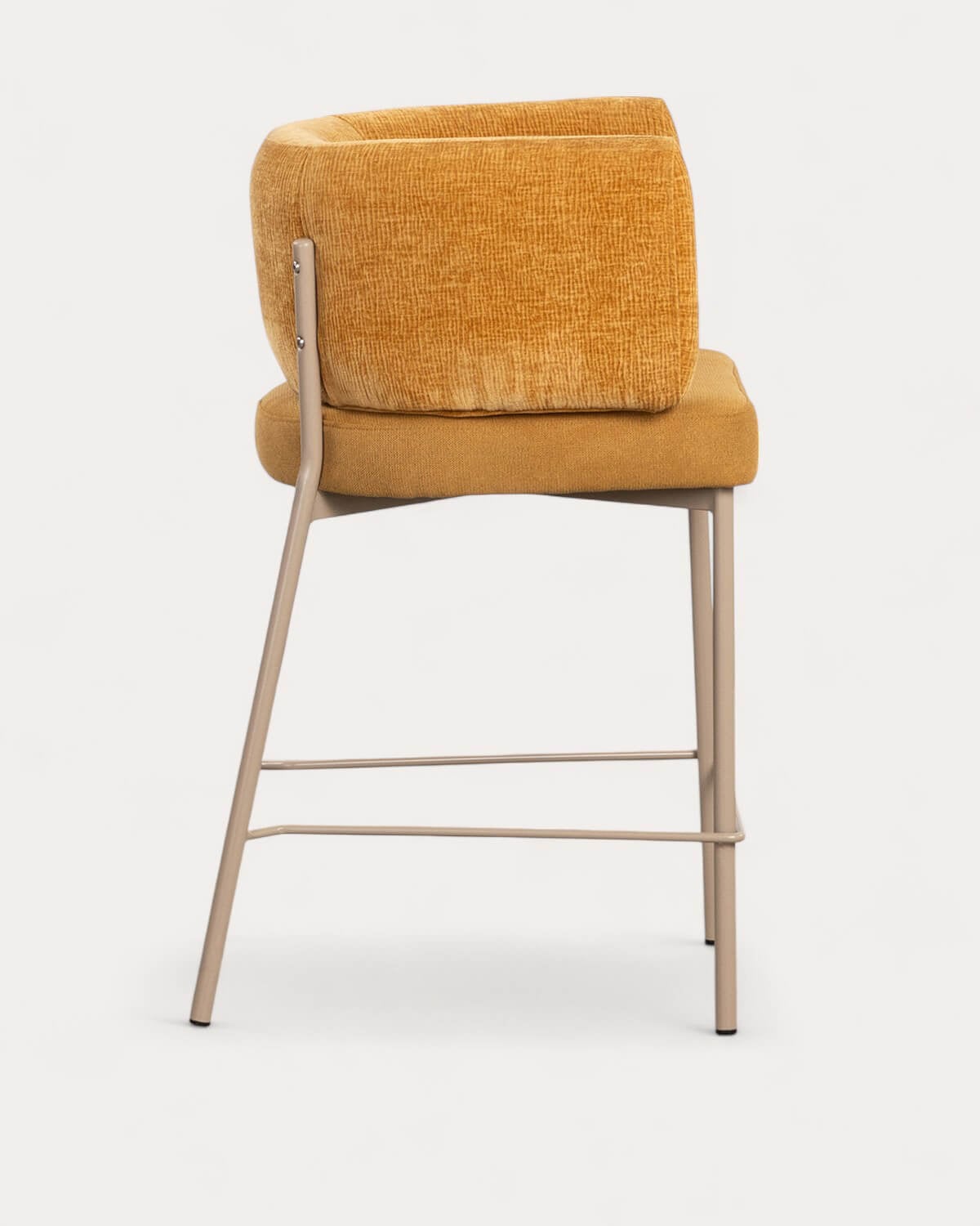 Pack of 2 High Stools in Fabric and Metal (65 cm) Hades Soft, gallery image 2