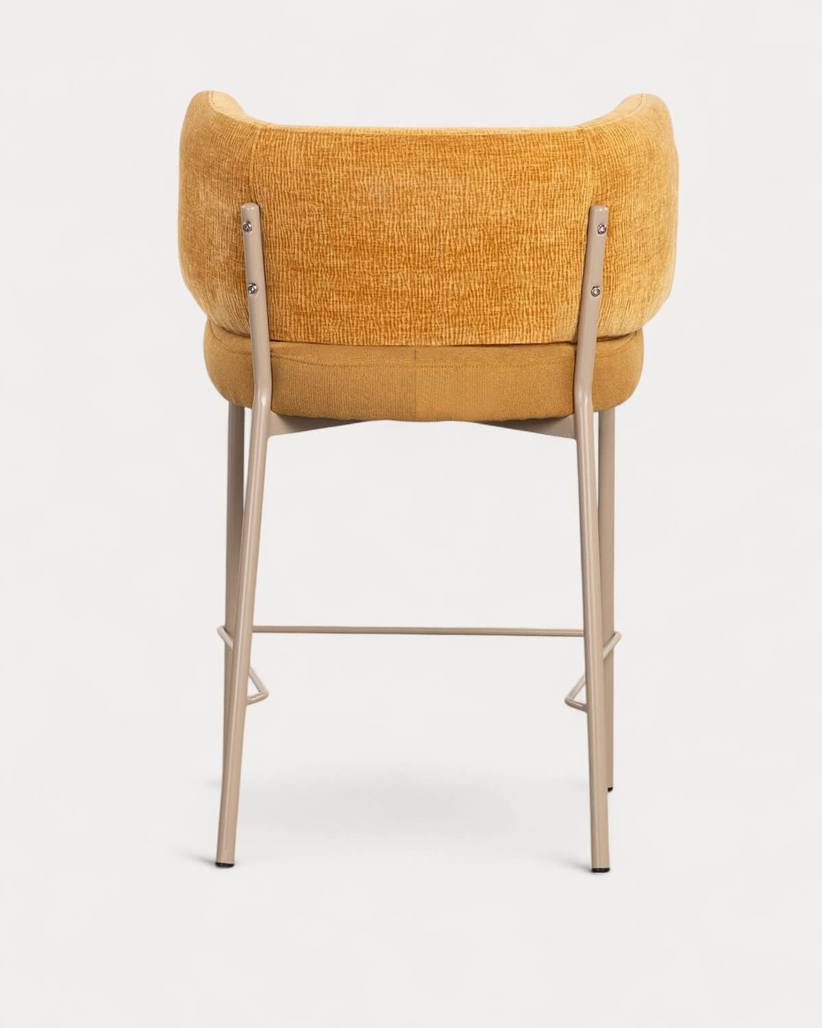 Pack of 2 High Stools in Fabric and Metal (65 cm) Hades Soft, gallery image 3