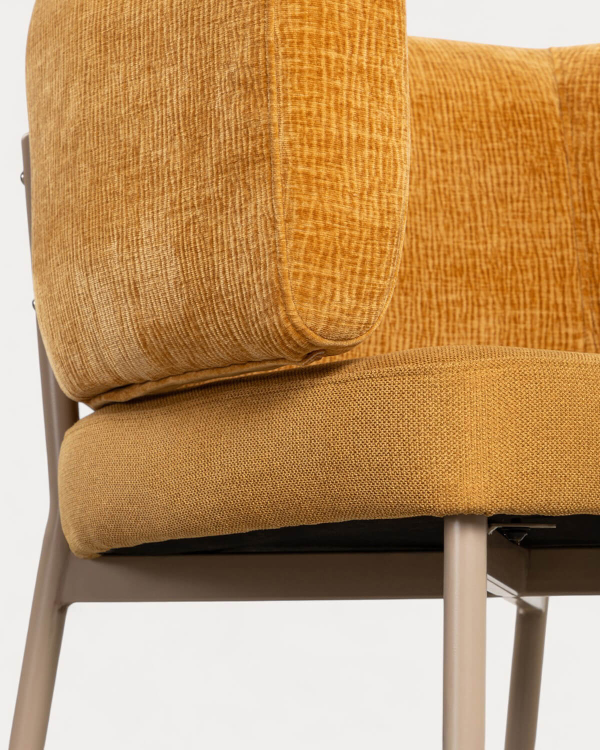 Pack of 2 High Stools in Fabric and Metal (65 cm) Hades Soft, gallery image 4
