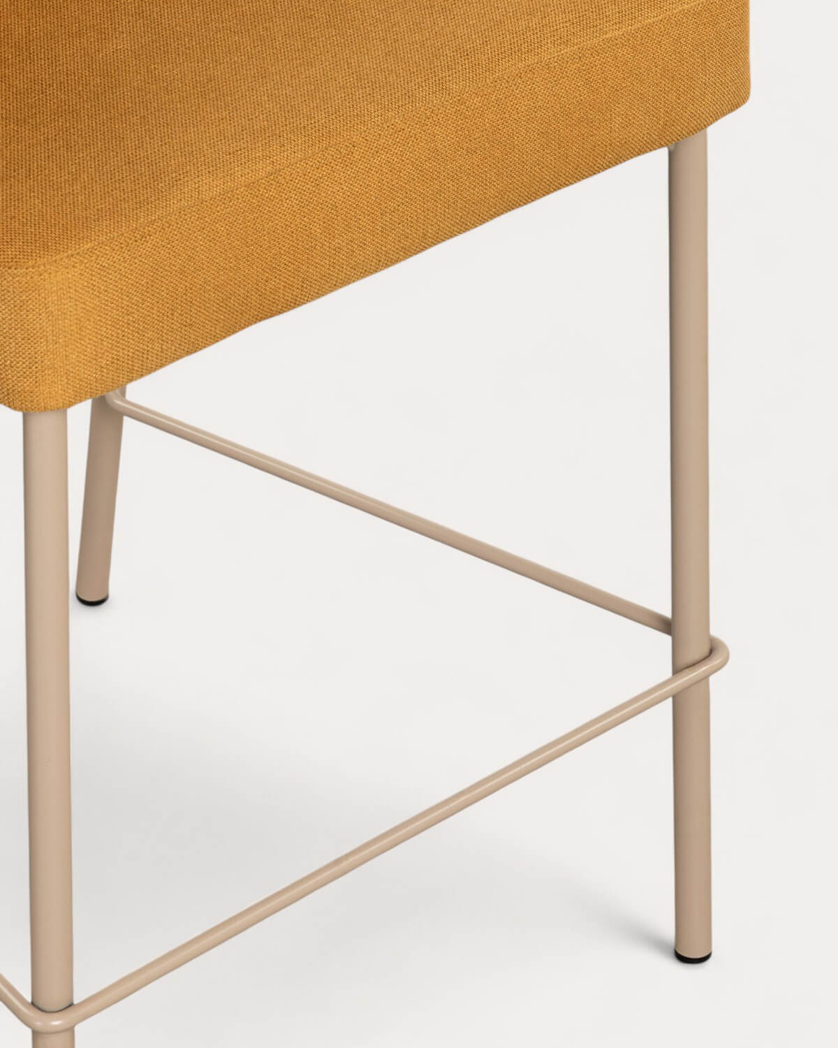 Pack of 2 High Stools in Fabric and Metal (65 cm) Hades Soft, gallery image 5