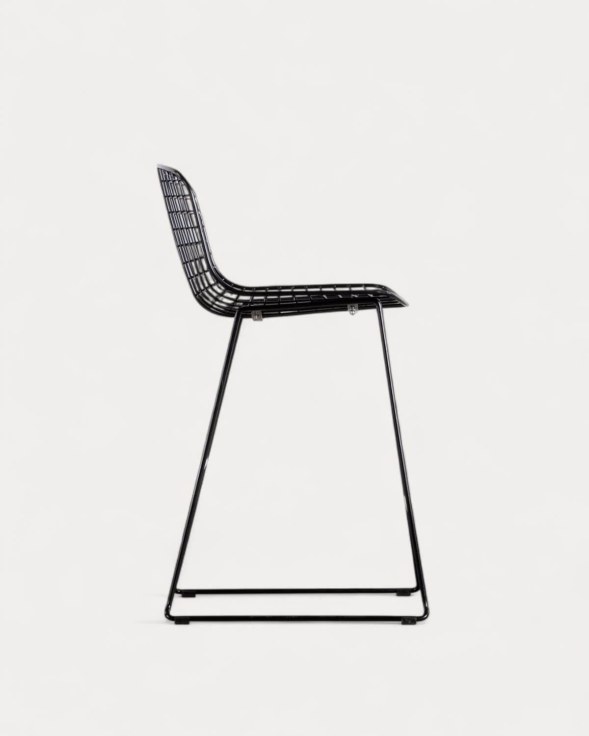 Pack 2 High Steel Stools (66 cm) Low Backrest Aras Trend, gallery image 2
