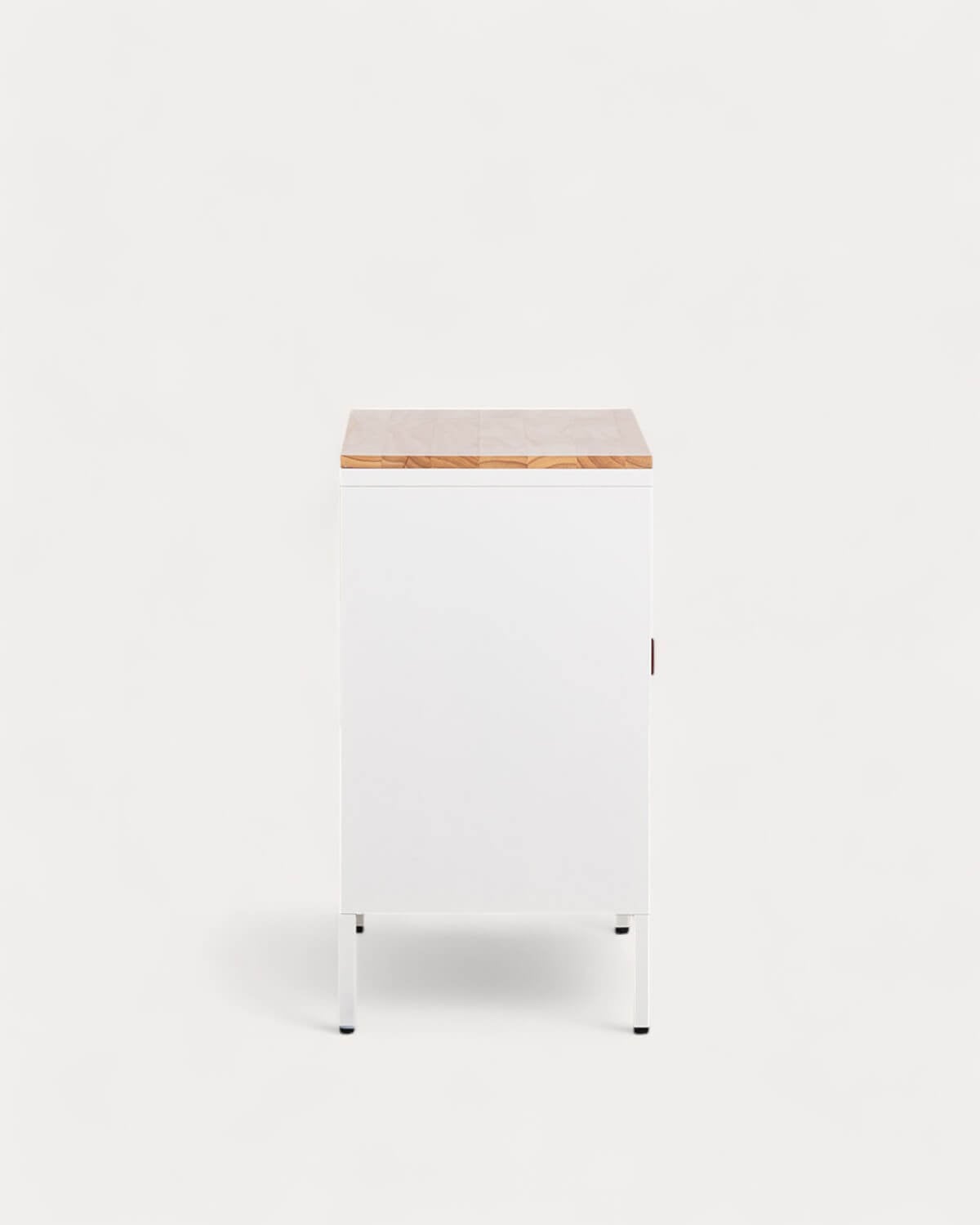 Low Sideboard 2 Doors 80x41 cm in Laminated Steel and Pine Wood Varys, gallery image 5