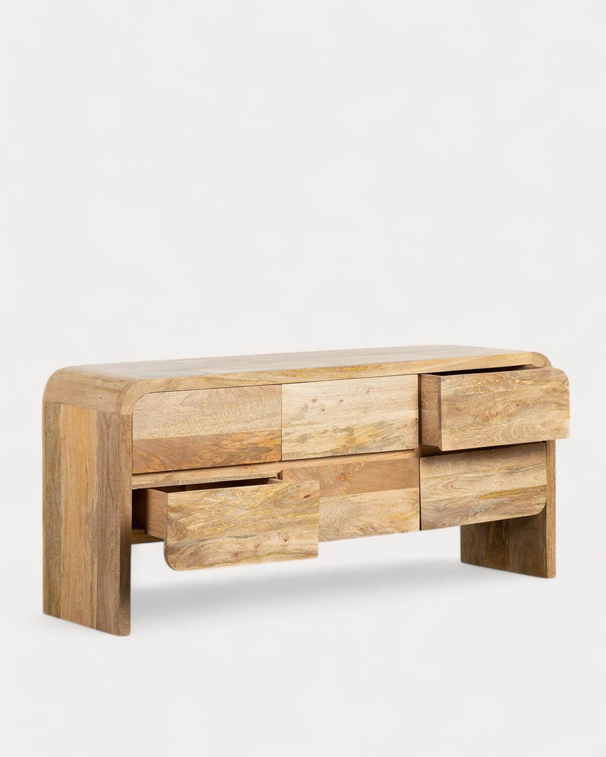 Low Sideboard with 6 Drawers in Vanile Mango Wood, gallery image 4