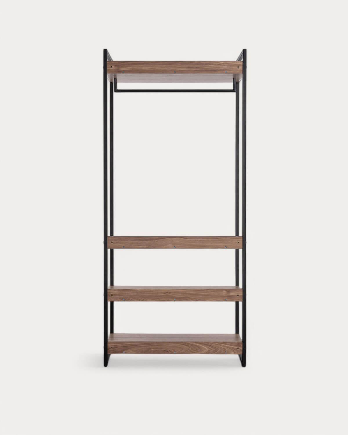 Standing Coat Rack with Metal and Wooden Shelves (180x80 cm) Mirey, gallery image 3