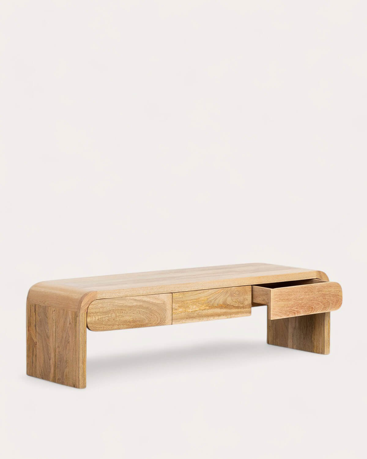 TV Stand with 3 Drawers in Vanile Mango Wood, gallery image 5