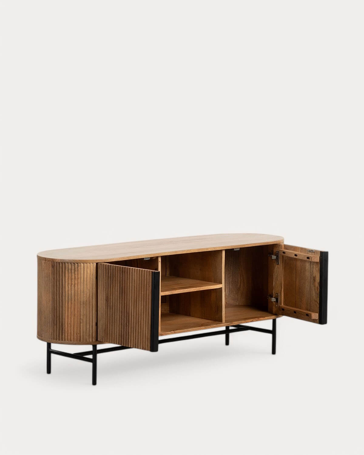 Mango Wood 2 Door 137x43 cm TV Cabinet Viena, gallery image 4