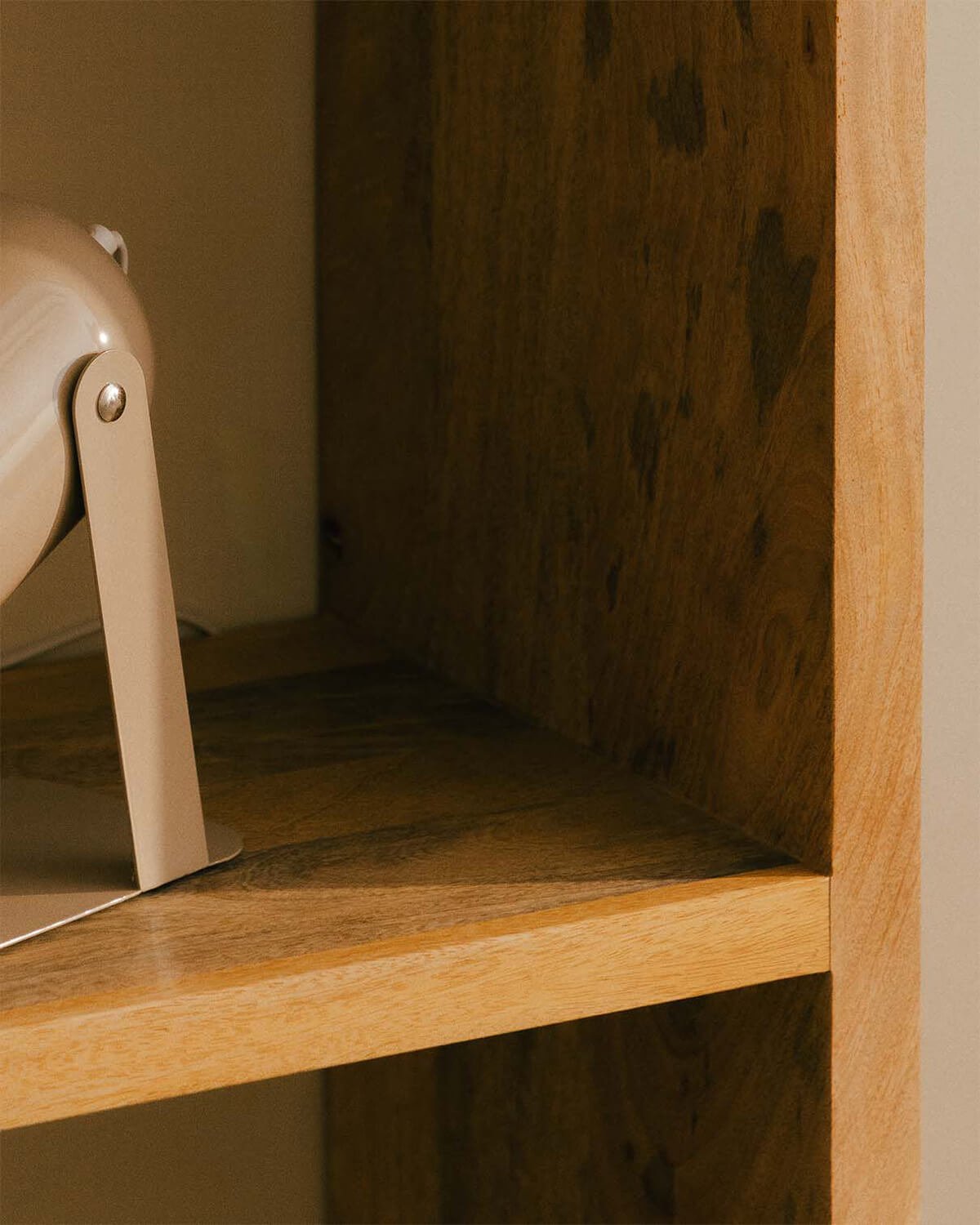 Mango Wood Shelving Unit (110,5x100 cm) Vanile, gallery image 3