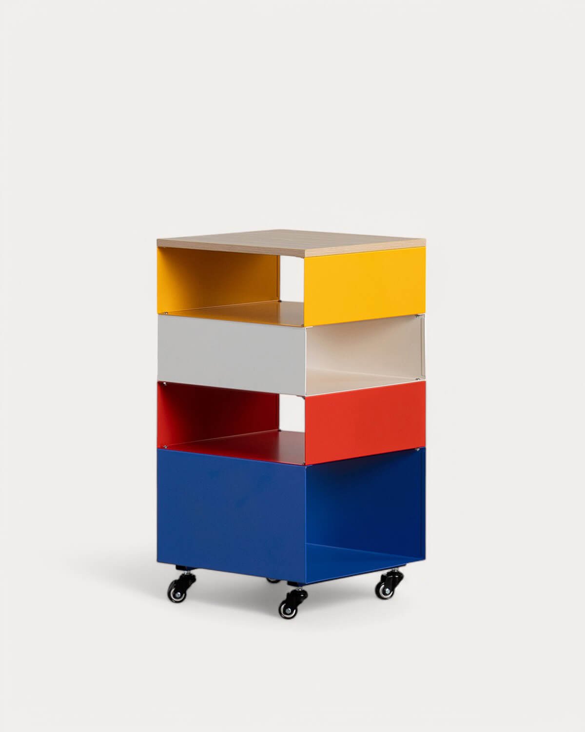 Shelving with Metal Wheels (76x40 cm) Aiora, gallery image 1