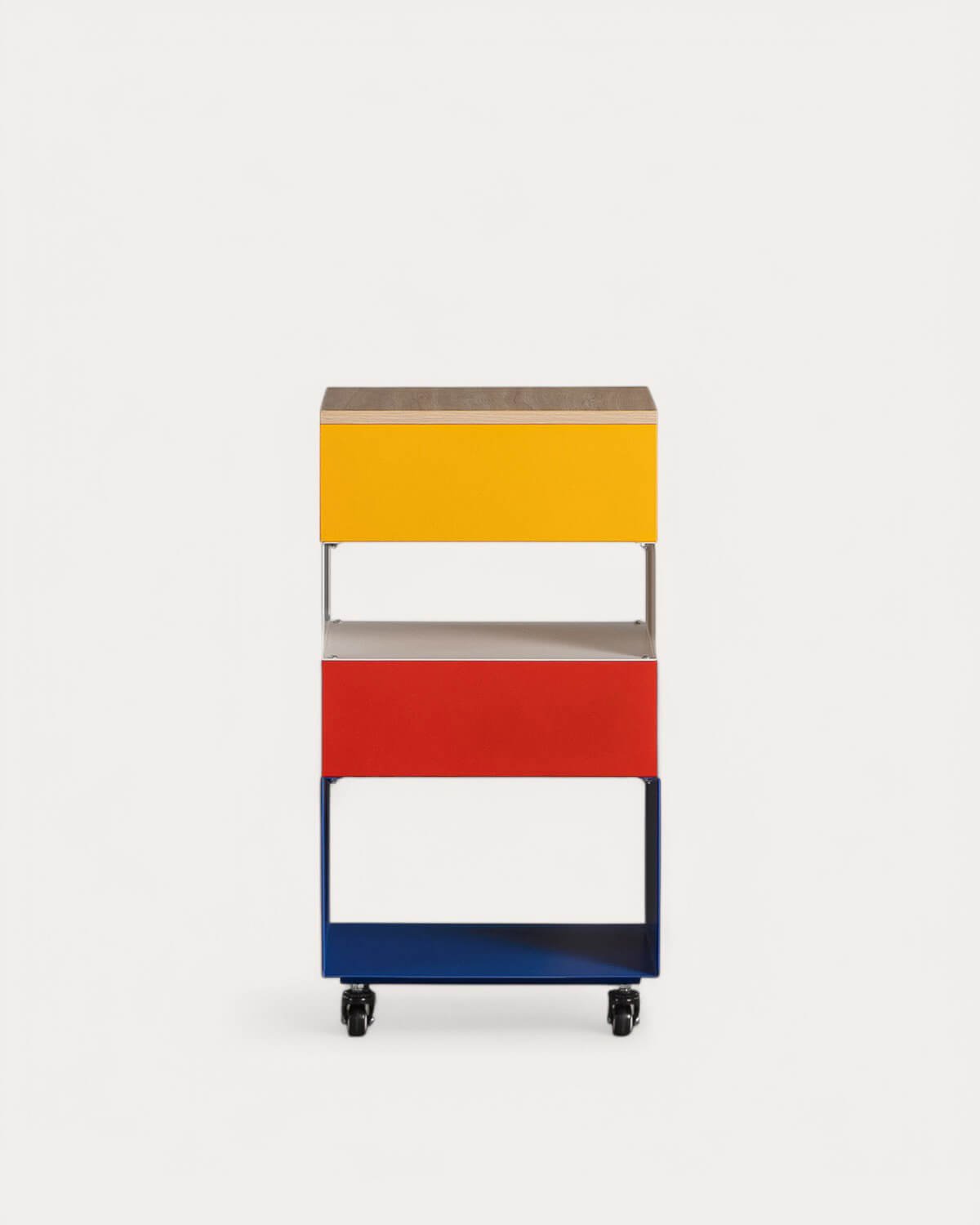 Shelving with Metal Wheels (76x40 cm) Aiora, gallery image 5