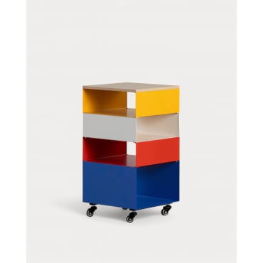 Shelving with Metal Wheels (76x40 cm) Aiora Blue Sapphire - The Masie