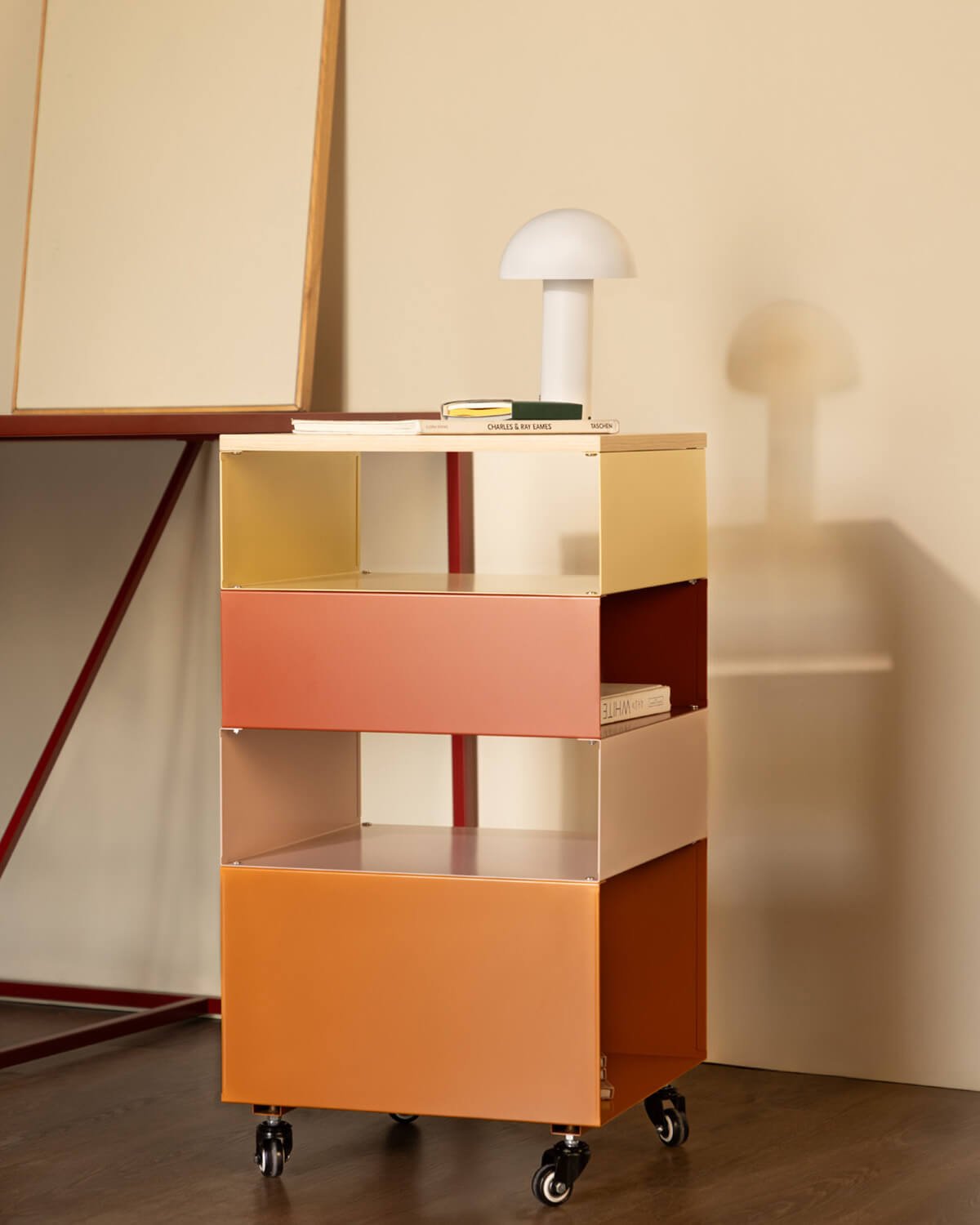 Shelving with Metal Wheels (76x40 cm) Aiora, gallery image 2