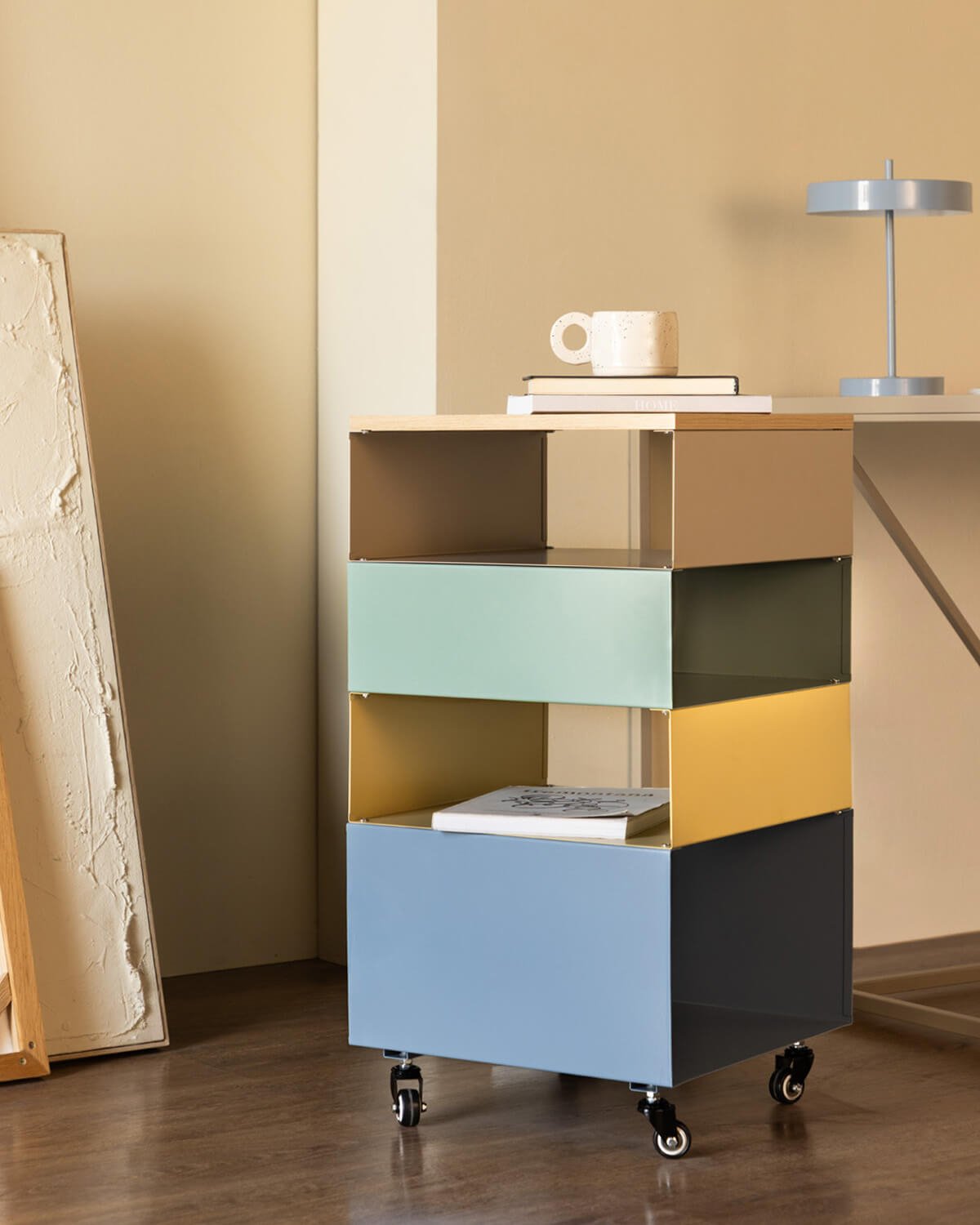 Shelving with Metal Wheels (76x40 cm) Aiora, gallery image 2