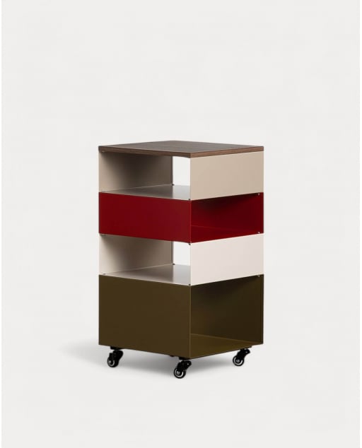 Shelving with Metal Wheels (76x40 cm) Aiora - Green Nori