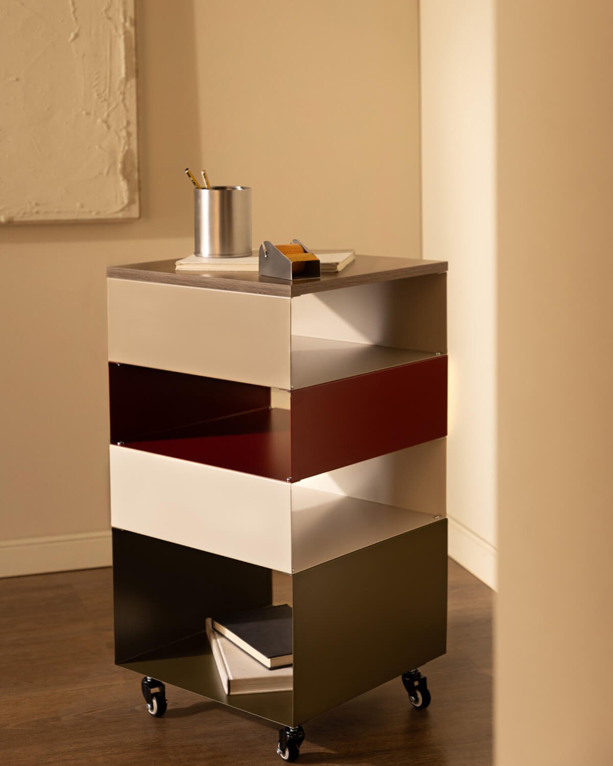 Shelving with Metal Wheels (76x40 cm) Aiora, gallery image 2