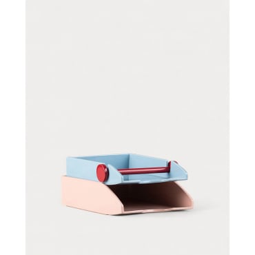 Seili Dolomite Desk Organizer Tray Blue Silvery - The Masie