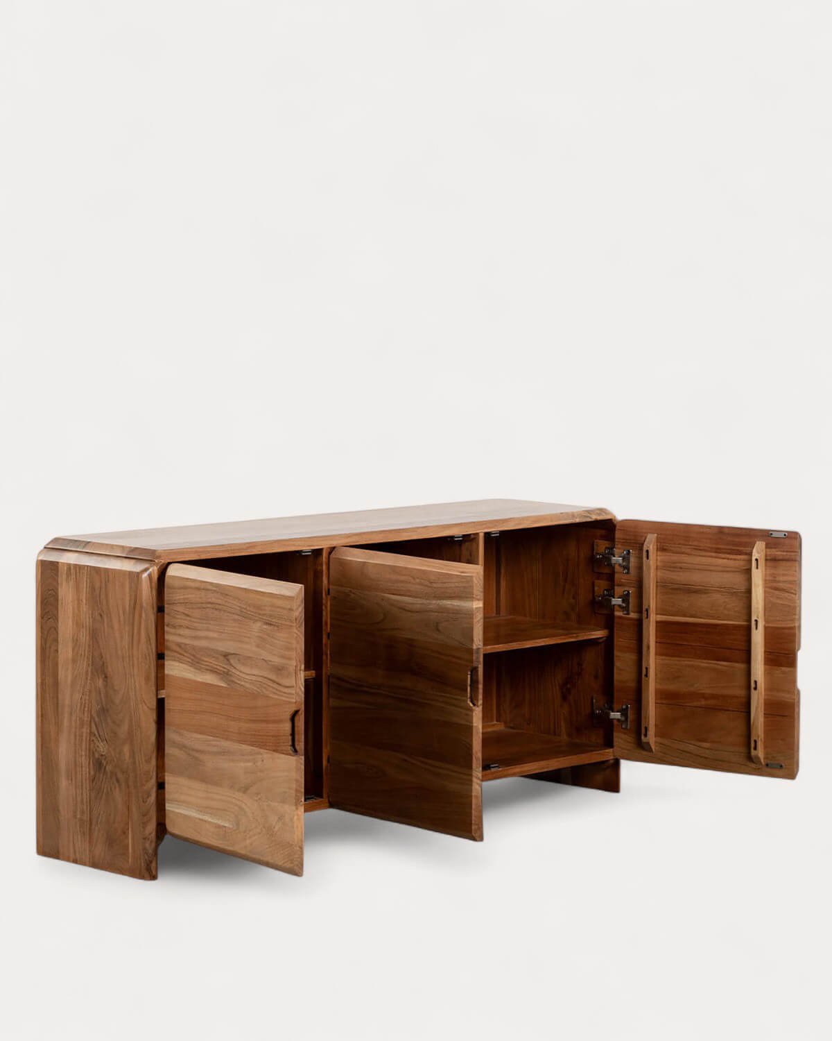Low Sideboard with 3 Doors in Lucil Acacia Wood, gallery image 4